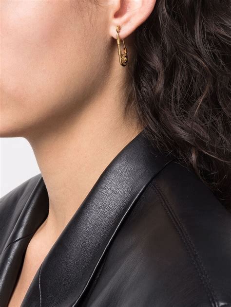 versace safety pin shirt|versace safety pin earrings.